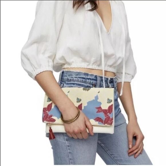 Rachel Pally Floral Fold Over Clutch Handbag - Picture 1 of 11